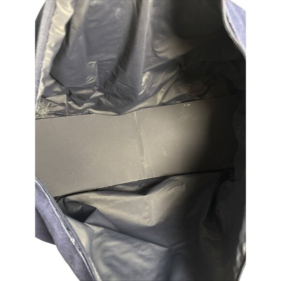 Ralph Lauren Vintage Navy Blue Canvas Duffel Bag White Straps/Embroidered Crest - Picture 7 of 10